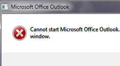 Cannot Start Microsoft Outlook