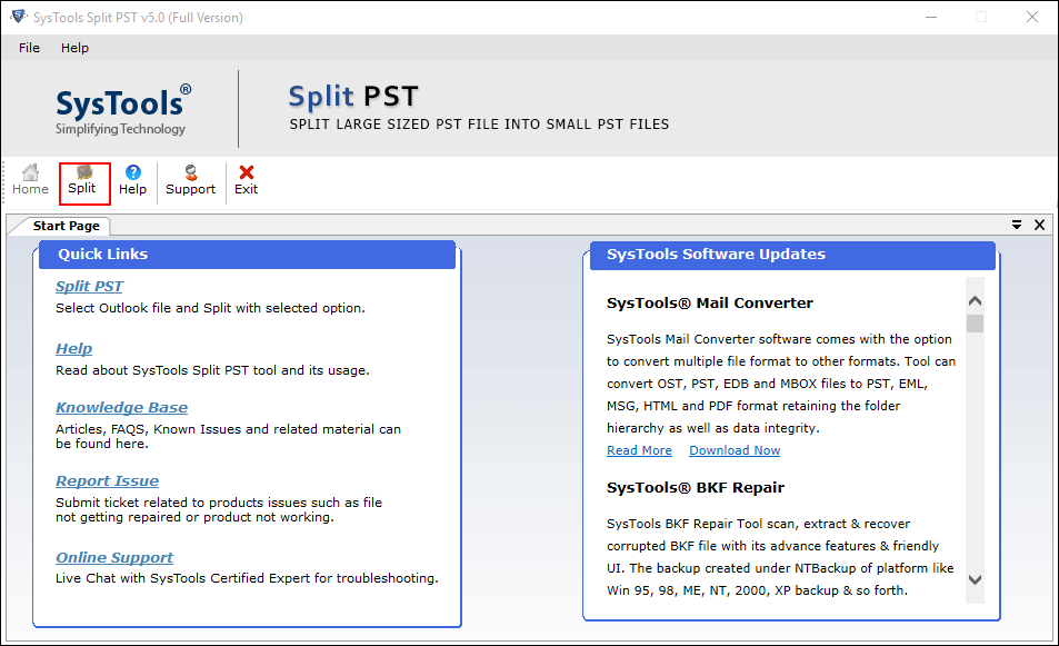 Split PST Option