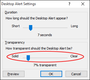 Incearse or Decrease Transparency