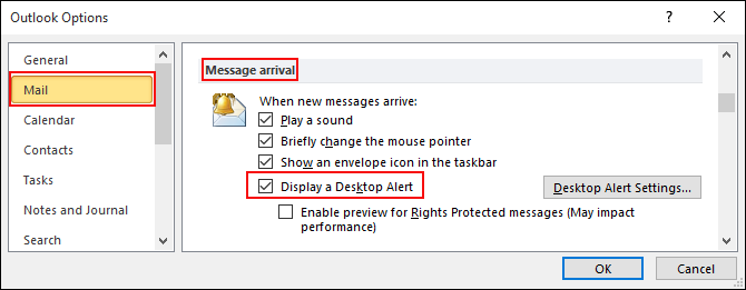 Display Desktop Alert