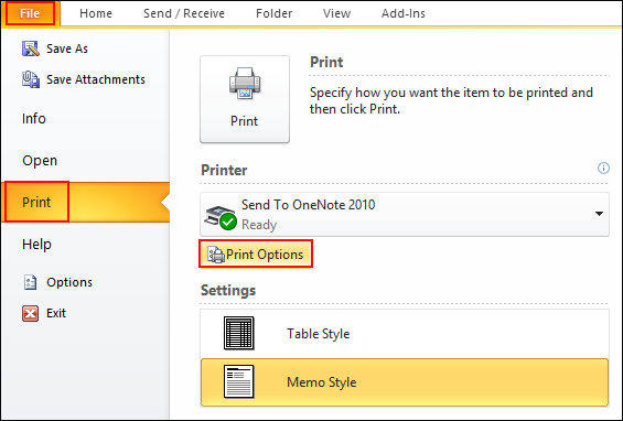 Print all Outlook Email without Opening