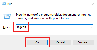 regedit option