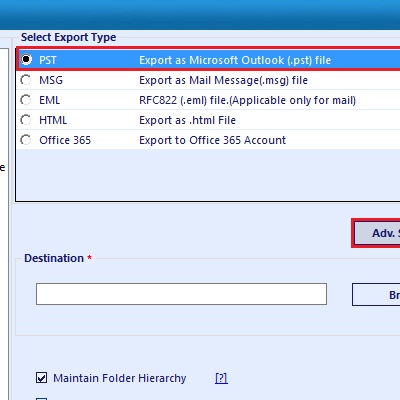 preview outlook pst data items