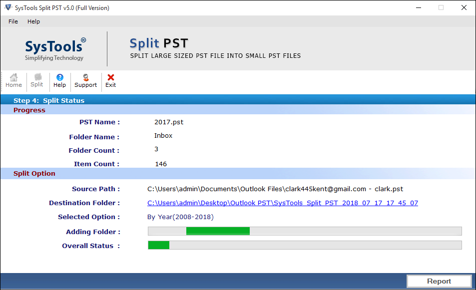 PST Splitting Information